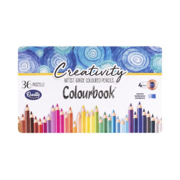 Pastelli Colourbook scatola in metallo da 36pz