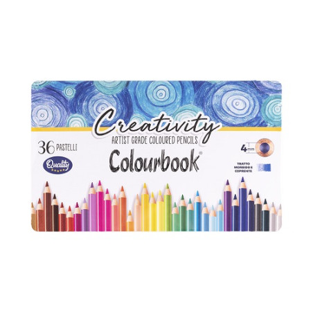 Pastelli Colourbook scatola in metallo da 36pz