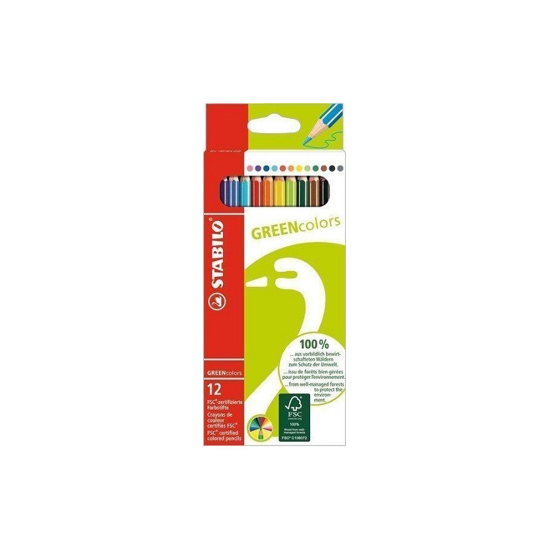 Pastelli Stabilo Greencolor a 12