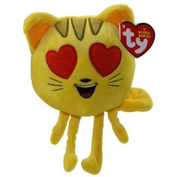 Pelouche ty Emoji cat with heart eyes