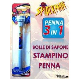 Penna 3 in 1 Spiederman con stampino