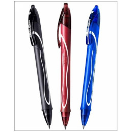 Penna a scatto Bic Gel Gelocity quick dry nera