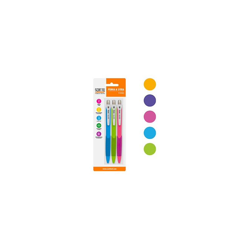 Penna a scatto gommata punta 1mm colore blu fusto assortiti