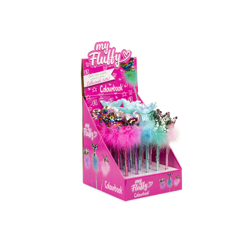 Penna a sfera fluffy colourbook