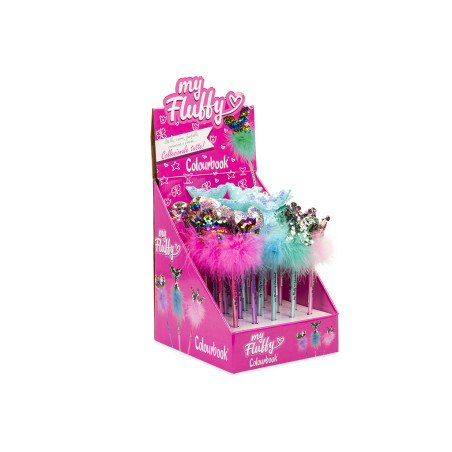 Penna a sfera fluffy colourbook