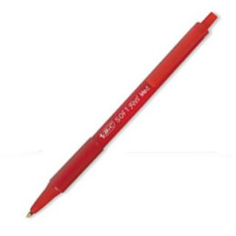 Penna Bic Cristall soft feel clic grip rosse