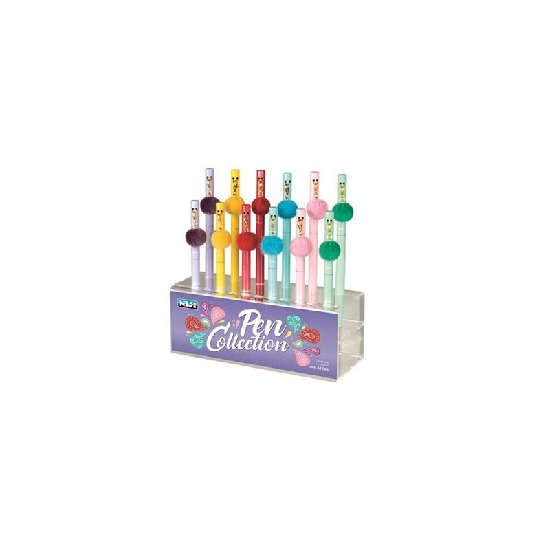 Penna pom pom con astuccio regalo