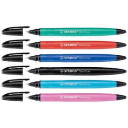 Penna Stabilo gel Exxx cancellabile azzurra