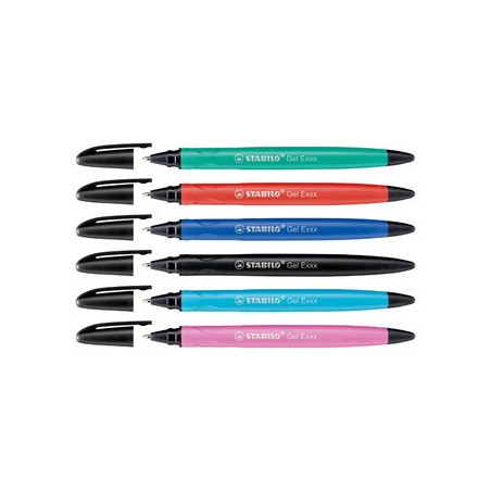 Penna Stabilo gel Exxx cancellabile azzurra