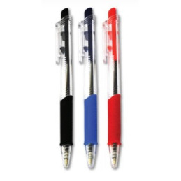 Penne a scatto a sfera 1,0 nero con grip 50pz