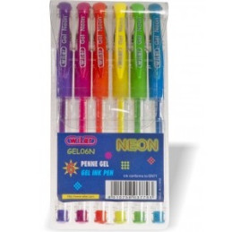 Penne gel 6pz colori neon
