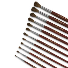 Pennello punta tonda pelo di pony n.2