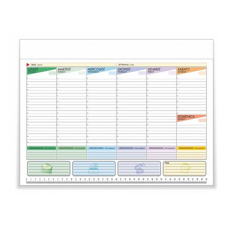 Planning agenda da tavolo non datato 50x35