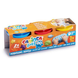 Plastilina Baby dough 3x75gr Carioca