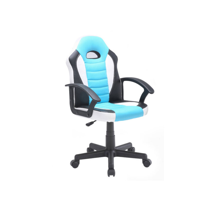 Poltroncina Gaming bianco/azzurra