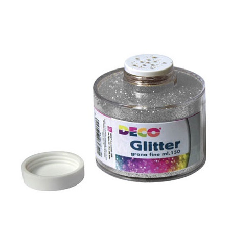 Porporina GLITTER argento A GRANA FINE ML.150
