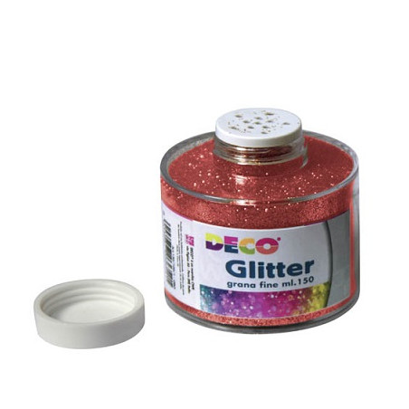 Porporina GLITTER ROSSO A GRANA FINE ML.150