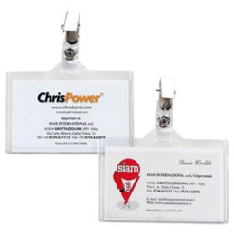 Porta badge con clip 95x55mm (scatola 100pz)