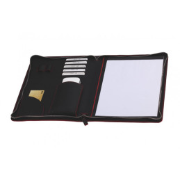 Porta blocco A4 cartella congresso in tessuto con zip