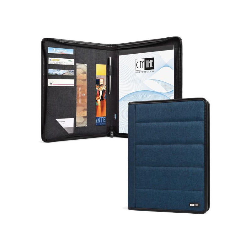 Porta blocco A4 Spinner blu