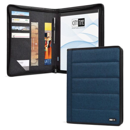 Porta blocco A4 Spinner blu