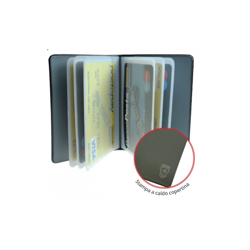 Porta card a libro,14 scomparti SCUDOCARD