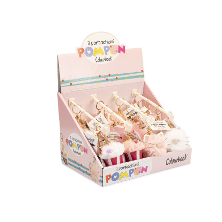 Portachiavi pompon Furry-cupcake