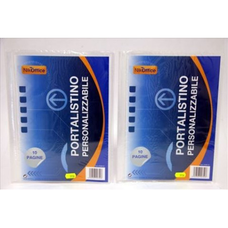 Portalistino A4 10ff personalizzabili colore neutro