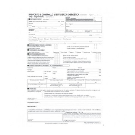 Rapporto di controllo di efficienza energetica Allegato V Tipo 4 3 cop.