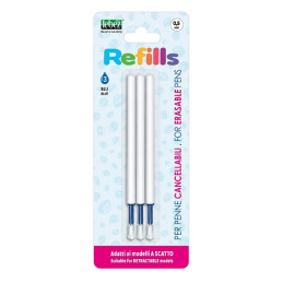 Refill per cancelline a scatto 3pz blu