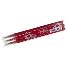 Refill Pilot Frixion 0,5 rosso 3 pz. cancellabile ricaricabile-con inchiostro gel termosensibile