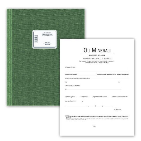 Registro carico-scarico oli minerali assoggettati ad accisa per Distributori e Depositi minori, 48 pagg. numerate