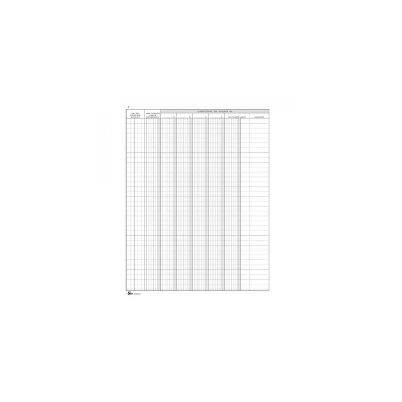 Registro corrispettivi a più aliquote per mancato o irregolare funzionamento dei Registratori di Cassa, 46 pagg. numerate