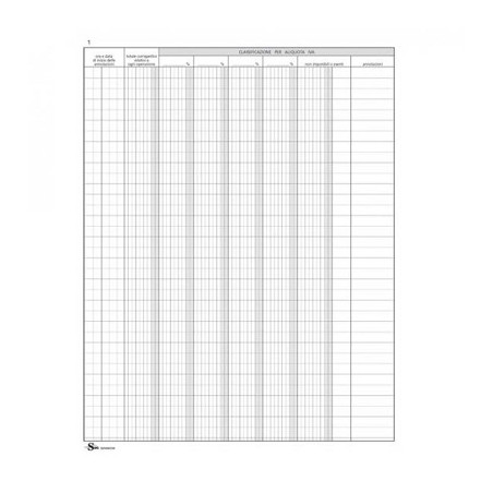 Registro corrispettivi a più aliquote per mancato o irregolare funzionamento dei Registratori di Cassa, 46 pagg. numerate