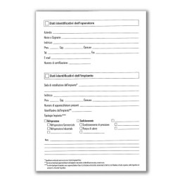 Registro dell'apparecchiatura impiato di refrigerazione e/o condizionamento