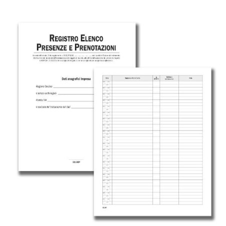Registro Elenco Presenze e Prenotazioni 24pg