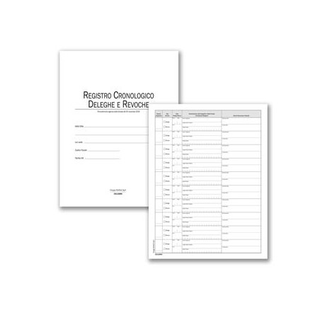 Reistro cronologico deleghe/revoche 31x24,5cm