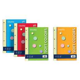 Ricambi A4 colorati 1 rigo 100fg assortiti