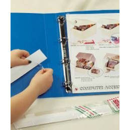 Rinforza buchi adesivi a strisce rigide A4 cf 10pz