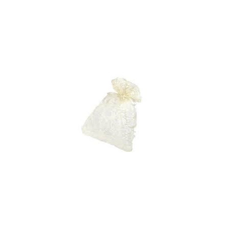 Sacchetti da confetti bomboniere rete avorio 10x15cm 3pz