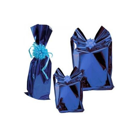 Sacchetti Metal Blu 40x65 con pattella adesiva 25pz