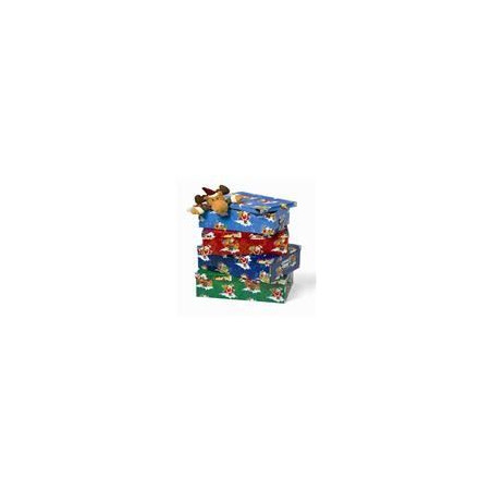 Scatola da regalo con decori glitterati 33X22X13