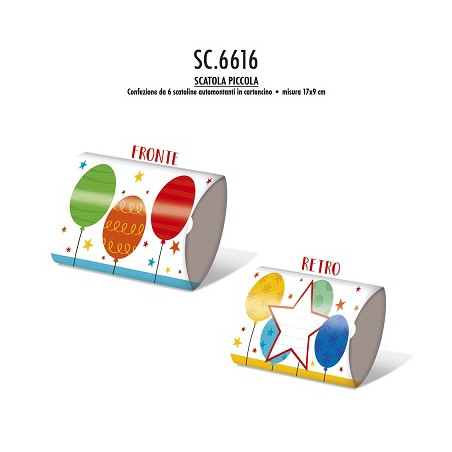 Scatole palloncini 6pz