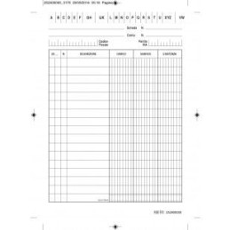 Schede carico/scarico/esistenza 12b x 17h 100pz