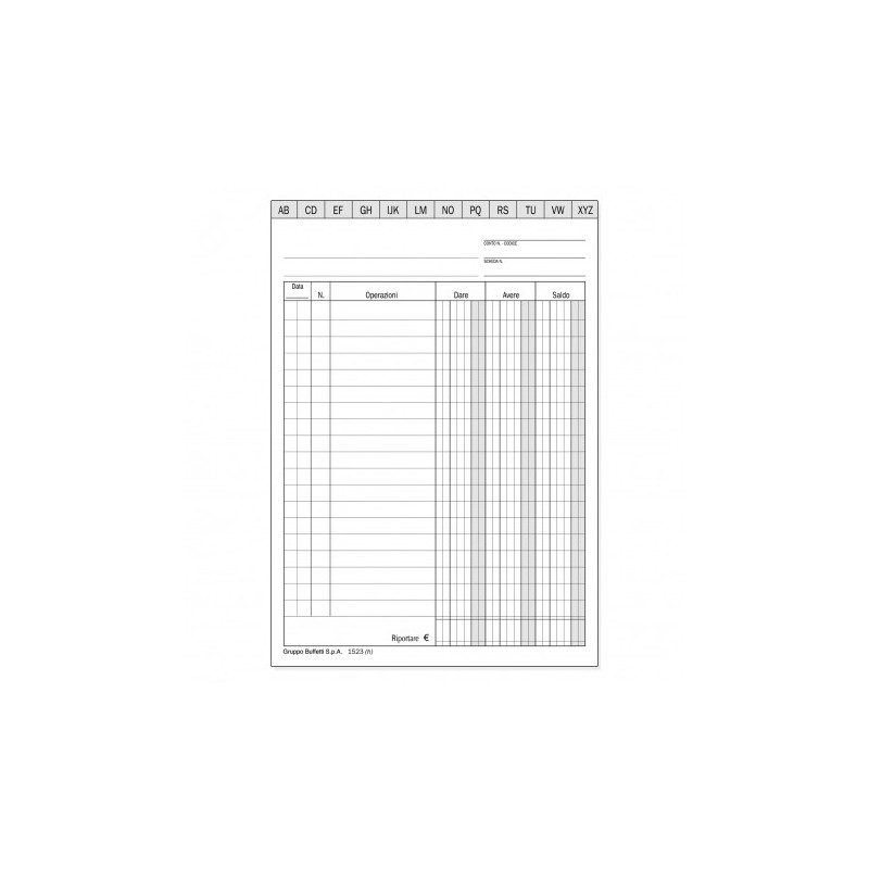 Schede D/A/S 12b.x17h. 100pz