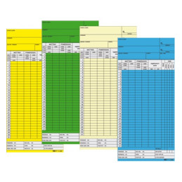 Schede orologio 10,5x22,5 mensile 100pz