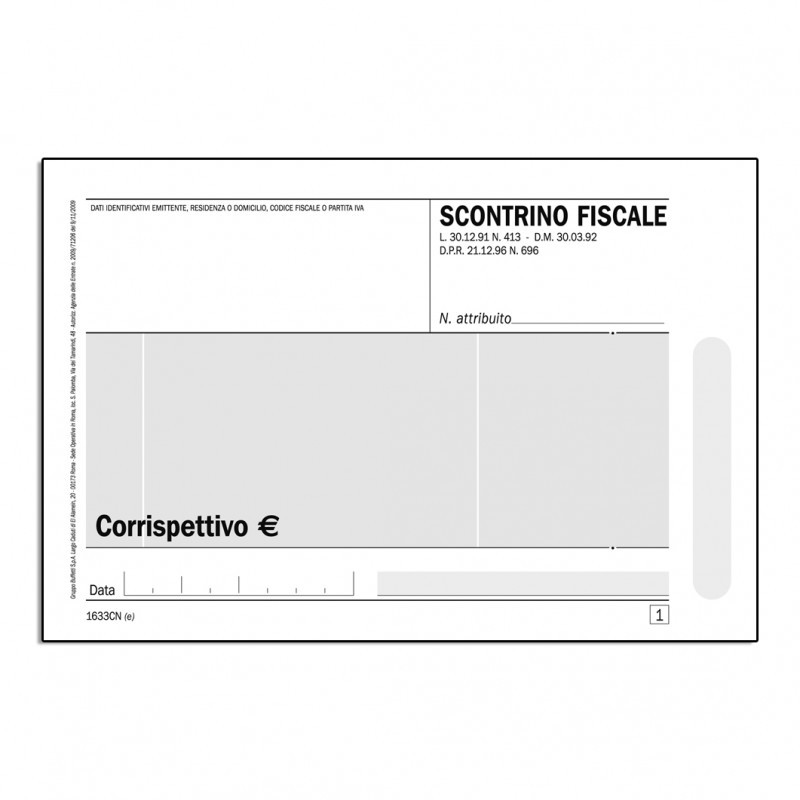 Scontrini Fiscali 100fgx2 copie 16,8x10