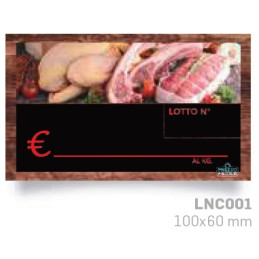 Segnaprezzo in PPL legno nero cancellabile 10pz con pennarello carne 100x100