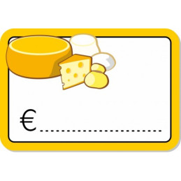 Segnaprezzo in PVC cancellabile 10pz formaggi