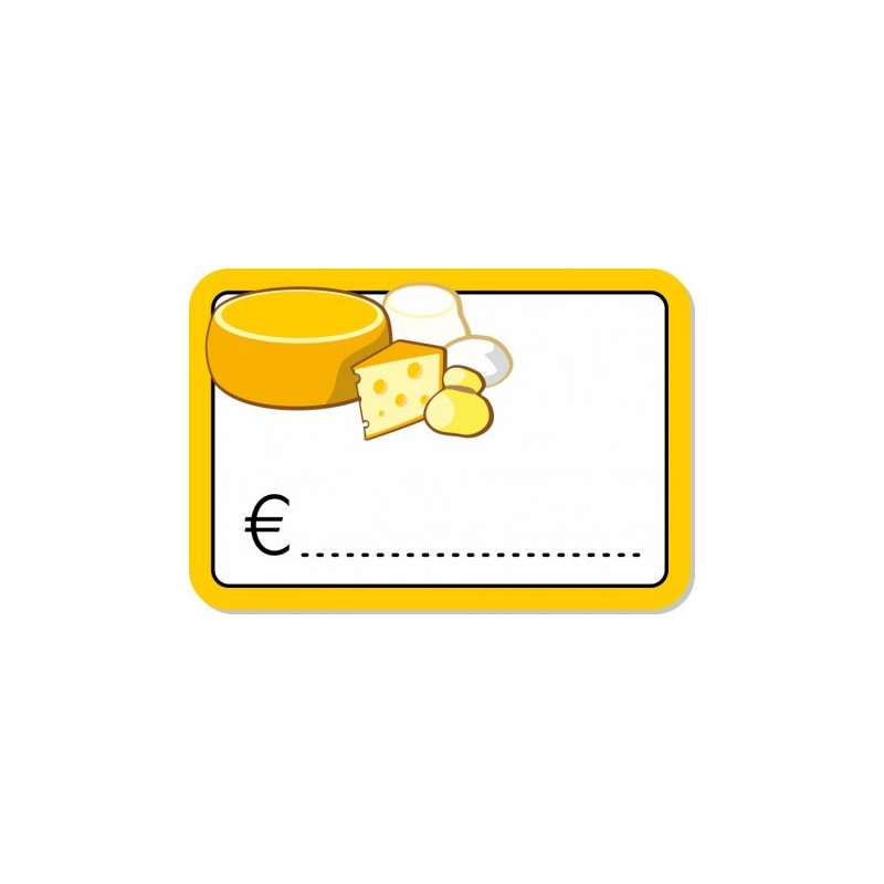 Segnaprezzo in PVC cancellabile 10pz formaggi